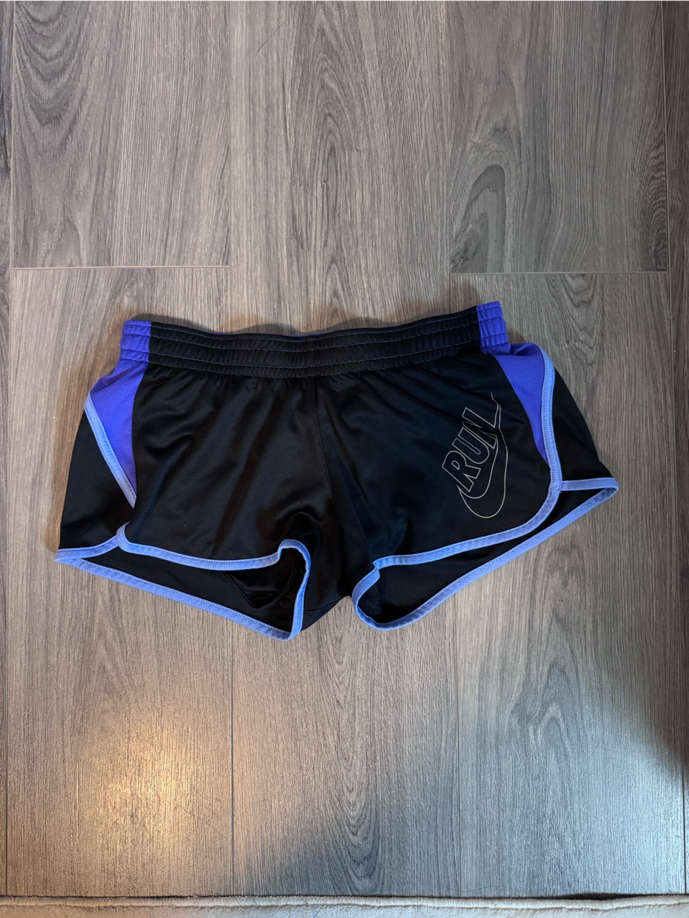 Nike Black and Purple Workout Sports Bra